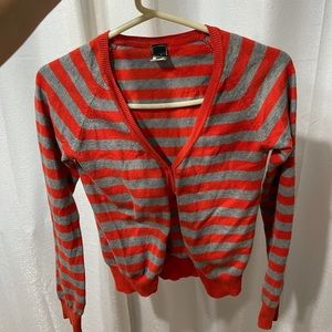 Striped Button Up Cardigan